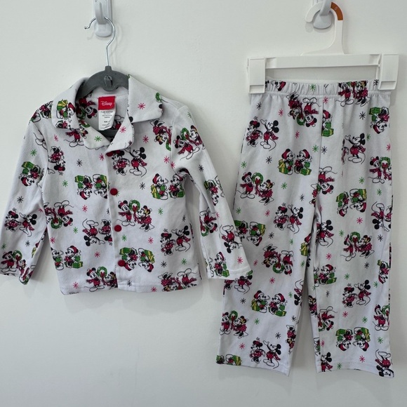 Disney Girls Minnie & Mickey Christmas Pajamas - 4t - Picture 1 of 11